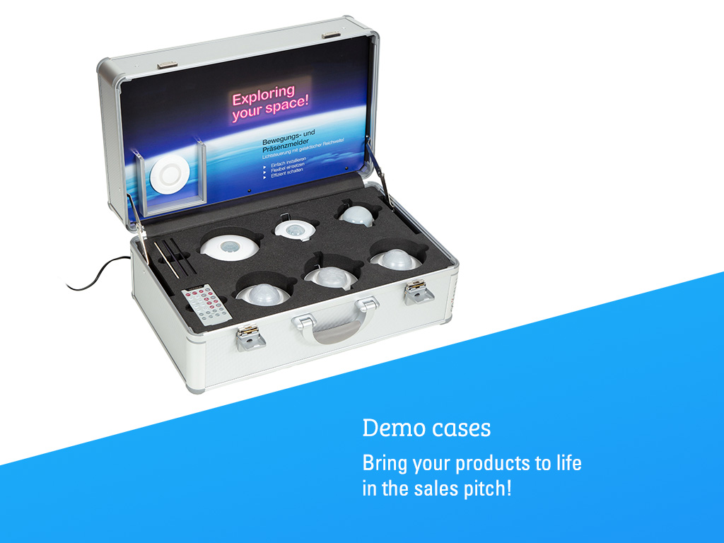 Demo cases for individual product presentation